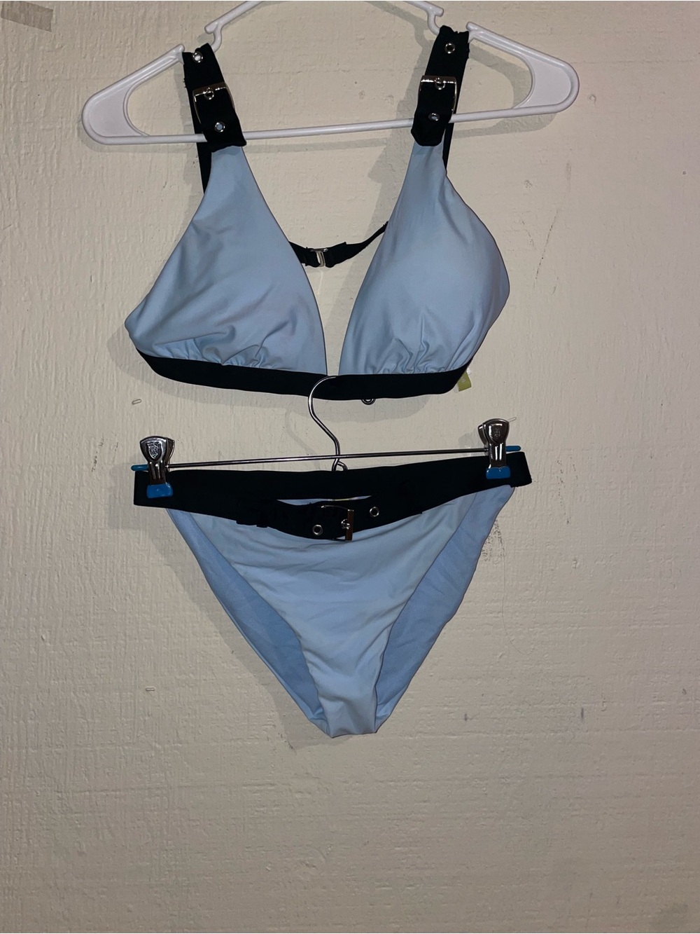 Gianni Bini Solid High Waist Belted Bikini.